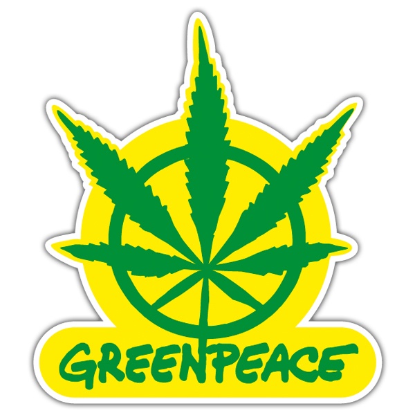 Aufkleber: Greenpeace Marihuana