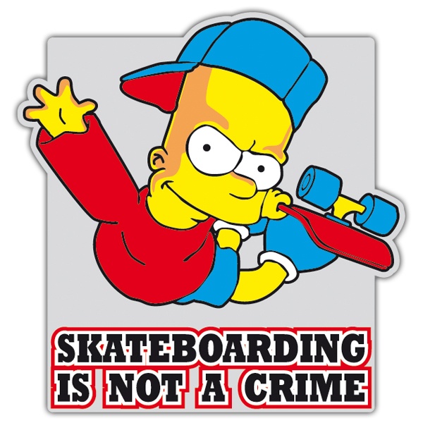 Aufkleber: Bart Simpson Skate