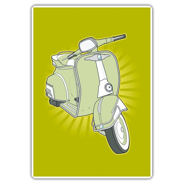 Aufkleber: Klebstoff Poster Vespa