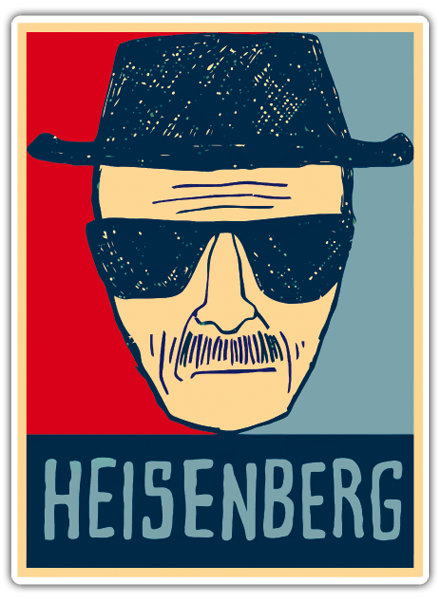Aufkleber: Breaking Bad Heisenberg Zeichnung
