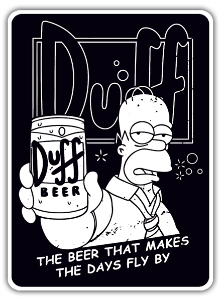 Aufkleber: Homer Ad Duff