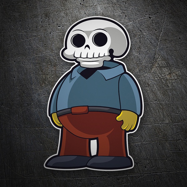 Aufkleber: Ralph Wiggum Schädel