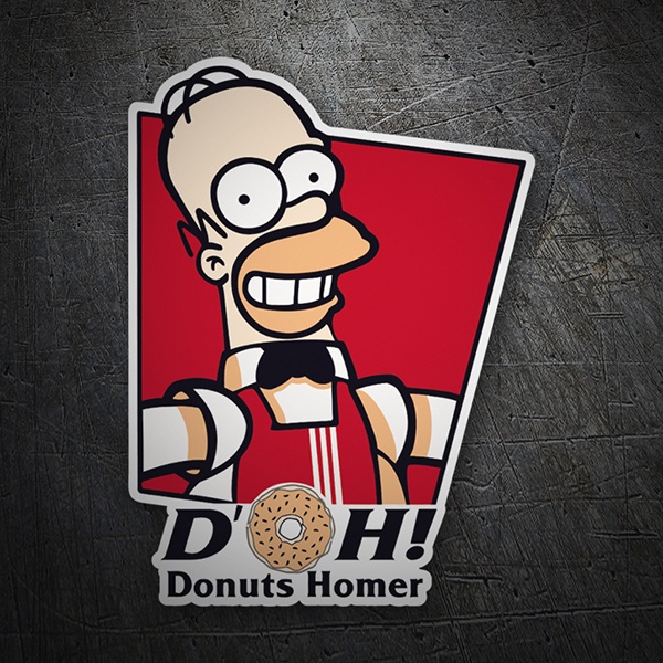 Aufkleber: Donuts Homer