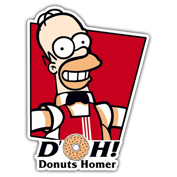 Aufkleber: Donuts Homer