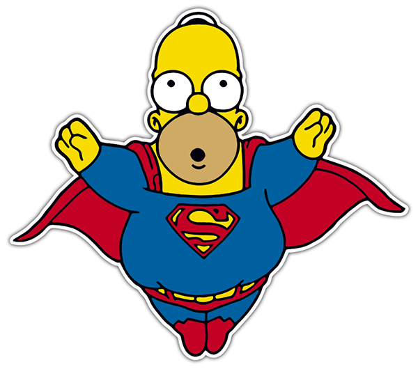 Aufkleber: Homer als Superman