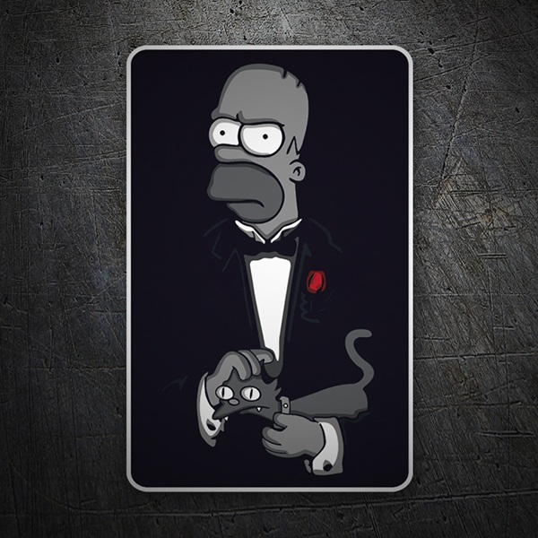 Aufkleber: Homer Simpson El Padrino