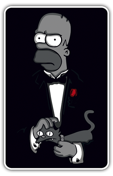 Aufkleber: Homer Simpson Der Pate