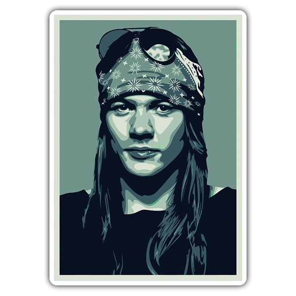 Aufkleber: Axl Rose Pop Art