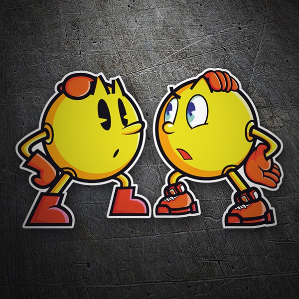 Aufkleber: Pac-Man und Ms. Pac-Man