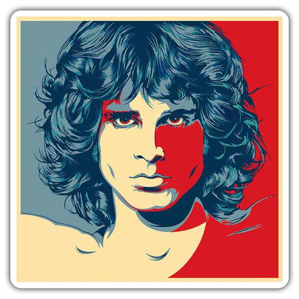 Aufkleber: Jim Morrison Pop Art