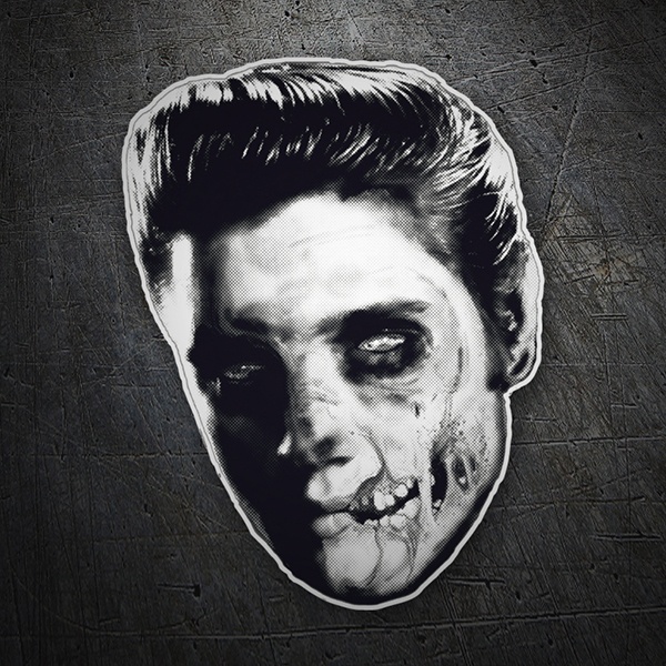Aufkleber: Elvis Schädel