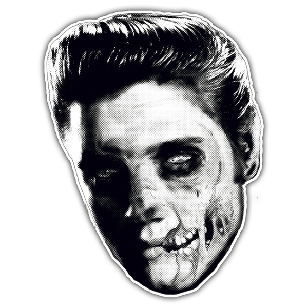 Aufkleber: Elvis Schädel