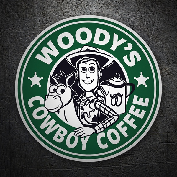 Aufkleber: Woody Cowboy Coffee