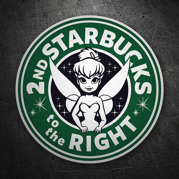 Aufkleber: Starbucks to the right