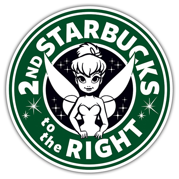 Aufkleber: Starbucks to the right