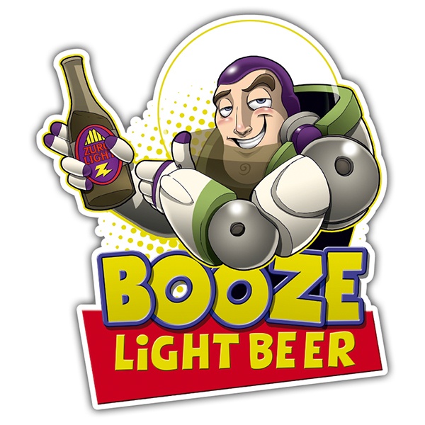 Aufkleber: Booze Light Beer