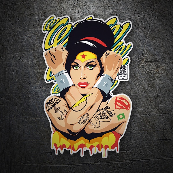 Aufkleber: Amy Winehouse Wunderfrau 1