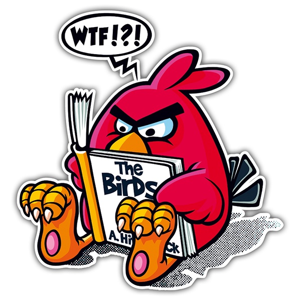 Aufkleber: Angry Birds Hitchcock
