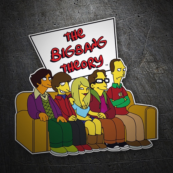Aufkleber: Simpsons Big Bang Theory