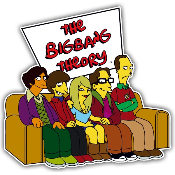Aufkleber: Simpsons Big Bang Theory
