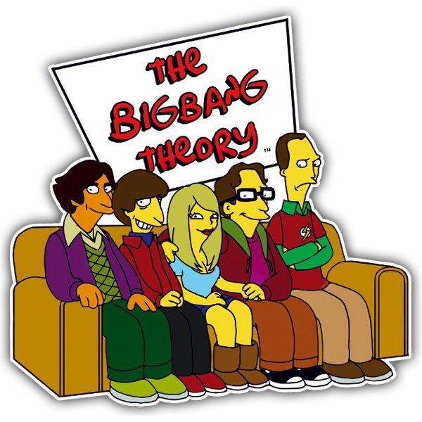 Aufkleber: The Simpsons big bang theory