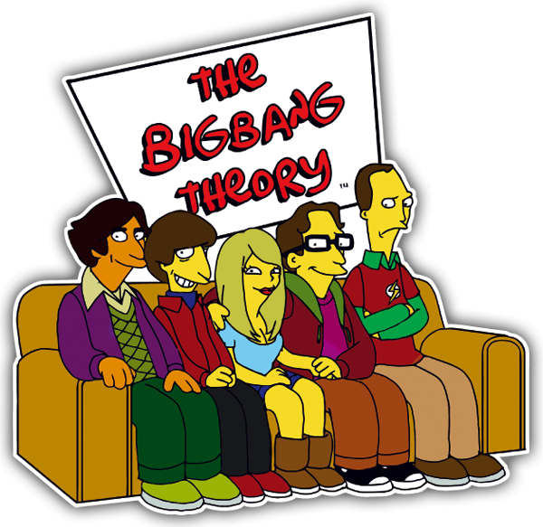Aufkleber: Simpsons Big Bang Theory