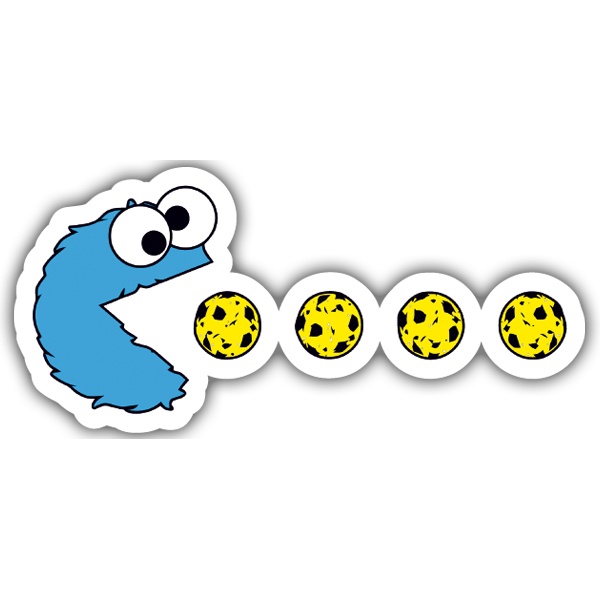 Aufkleber: Pac-Man Cookie Monster