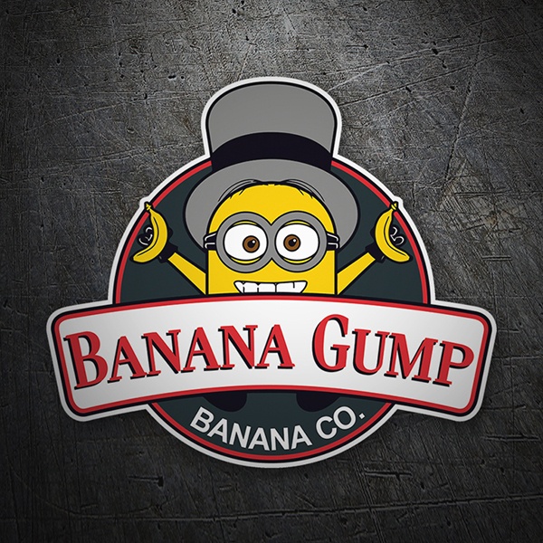 Aufkleber: Minion Banana Gump