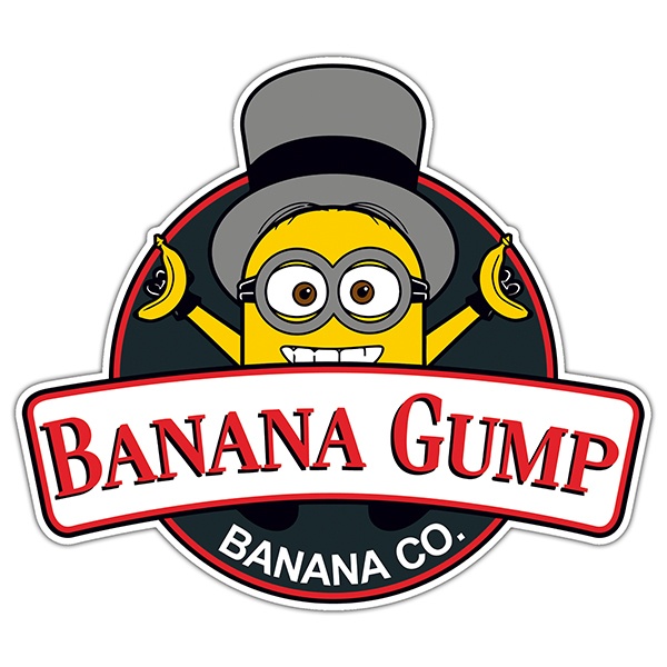 Aufkleber: Minion Banana Gump