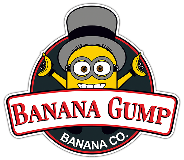 Aufkleber: Minion Banana Gump