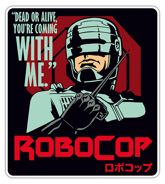 Aufkleber: RoboCop, tot oder lebendig