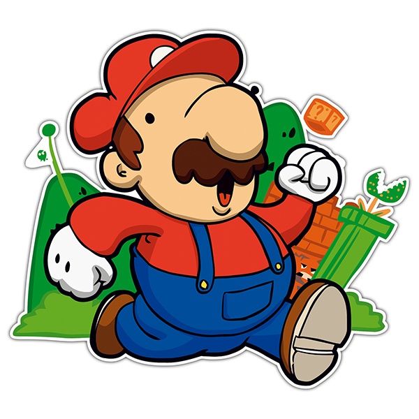 Aufkleber: Super Mario Cartoon