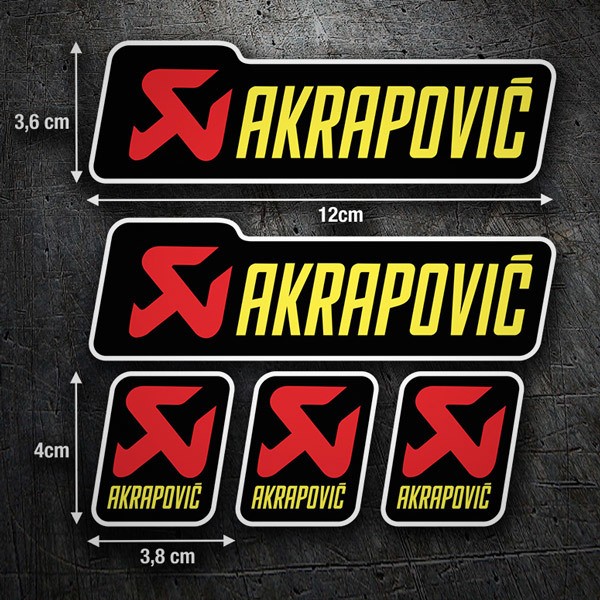 Aufkleber: 5X Akrapovic Set