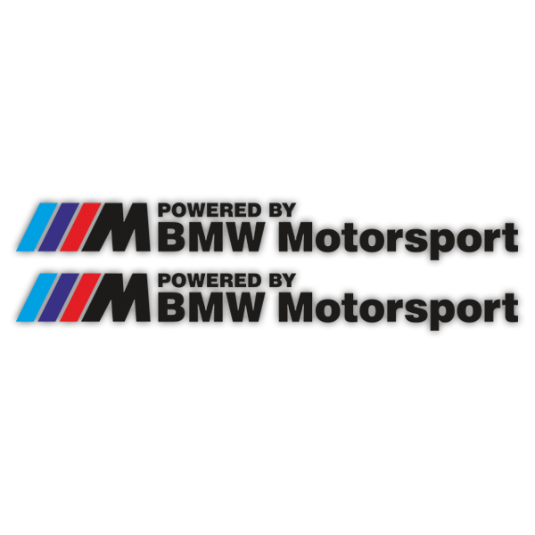 Aufkleber: Kit BMW Motorsport Schwarz mit M-Logo