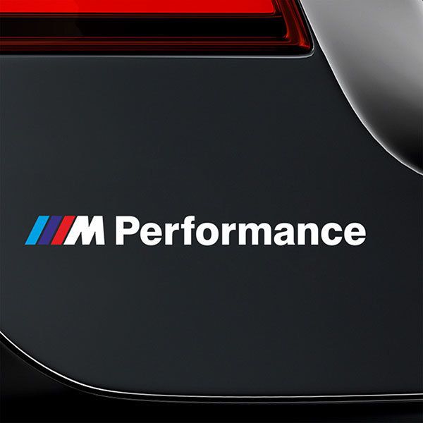 BMW Weiss Performance mit Blau und Roten Streifen 1/1