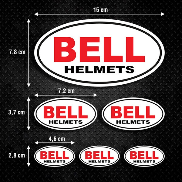 Aufkleber: Set Bell Helmets
