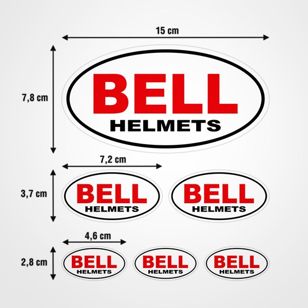 Aufkleber: Bell Helmets Set