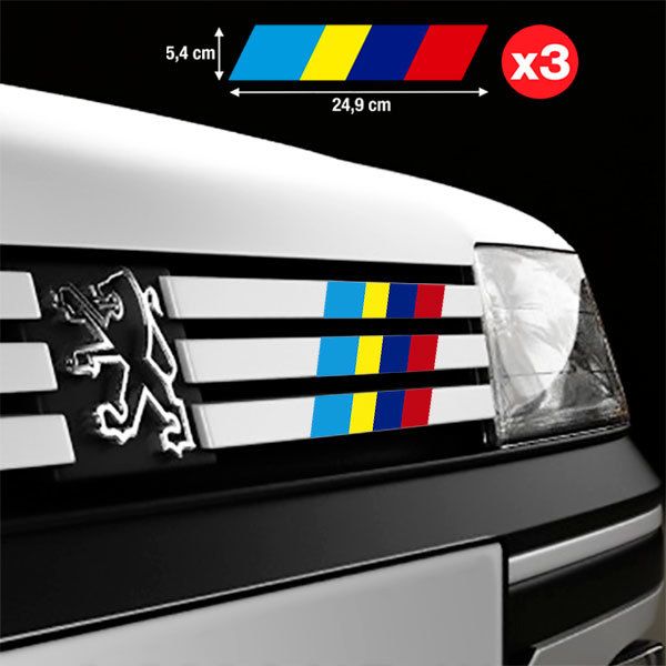 Aufkleber: Set 3X Streifenkit Peugeot Sport