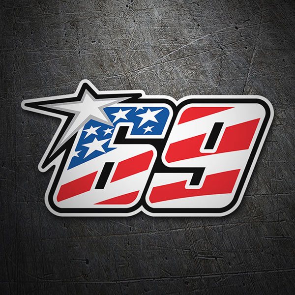 Aufkleber: Nicky Hayden 69