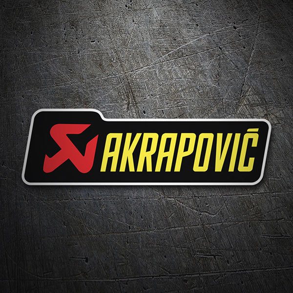 Aufkleber: Akrapovic Gelbe Buchstaben