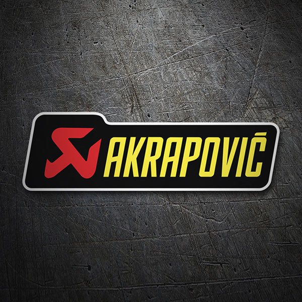 Aufkleber: Akrapovic Gelbe Schrift