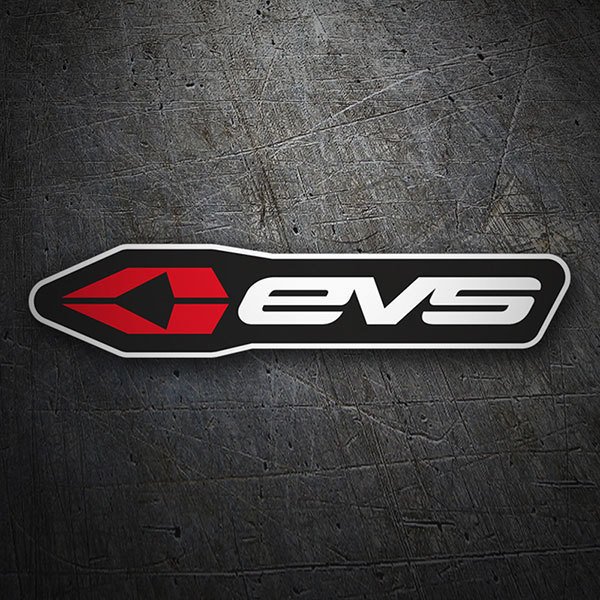 Aufkleber: EVS Logo mit rotem Pfeil