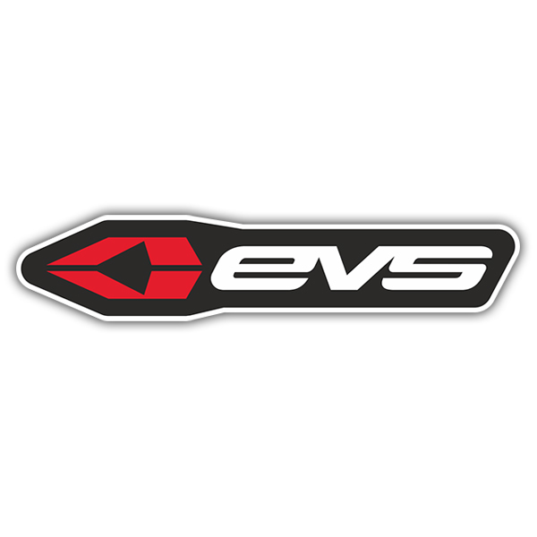 Aufkleber: EVS Logo mit rotem Pfeil