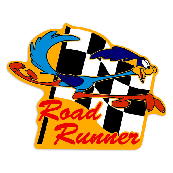 Aufkleber: Road Runner Rennflagge