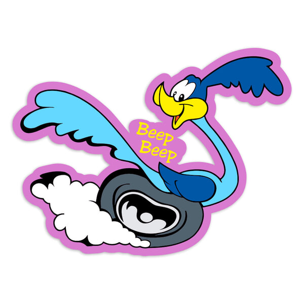 Aufkleber: Road Runner Rad Beep Beep