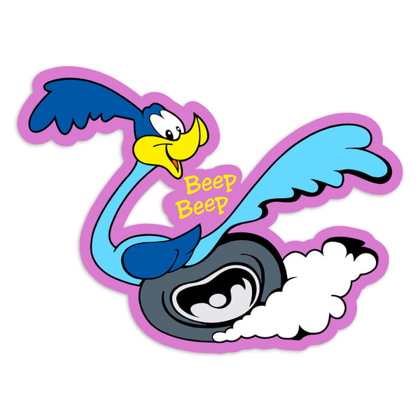 Aufkleber: Road Runner Linkes Rad Beep