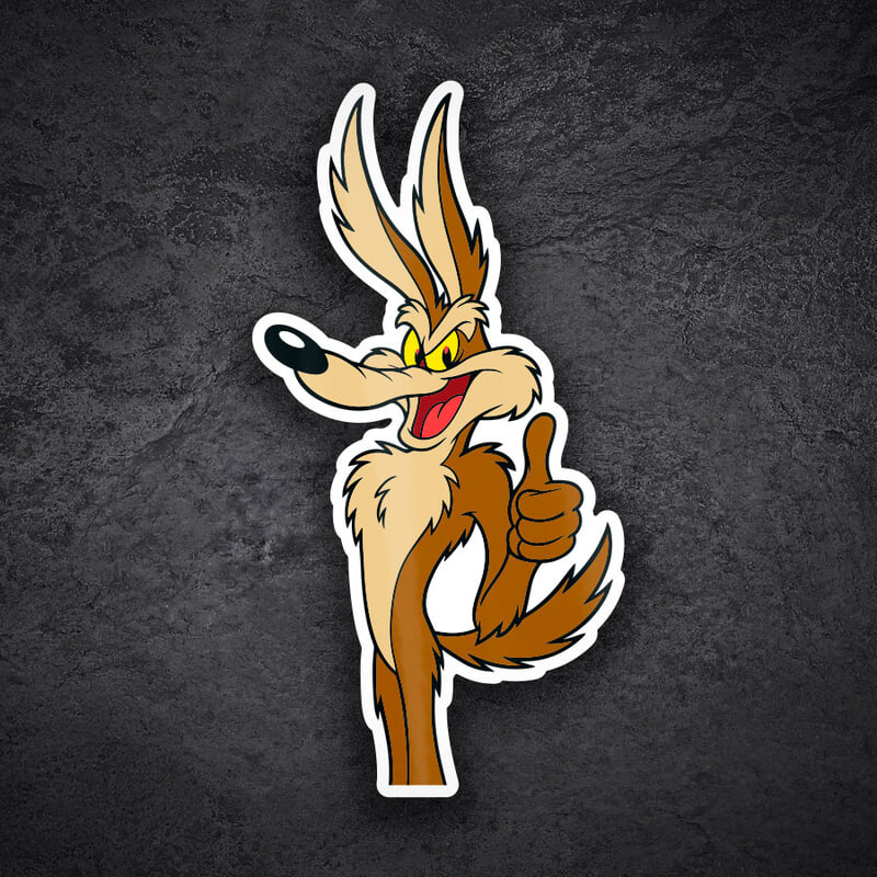 Aufkleber: Coyote Daumen Hoch OK
