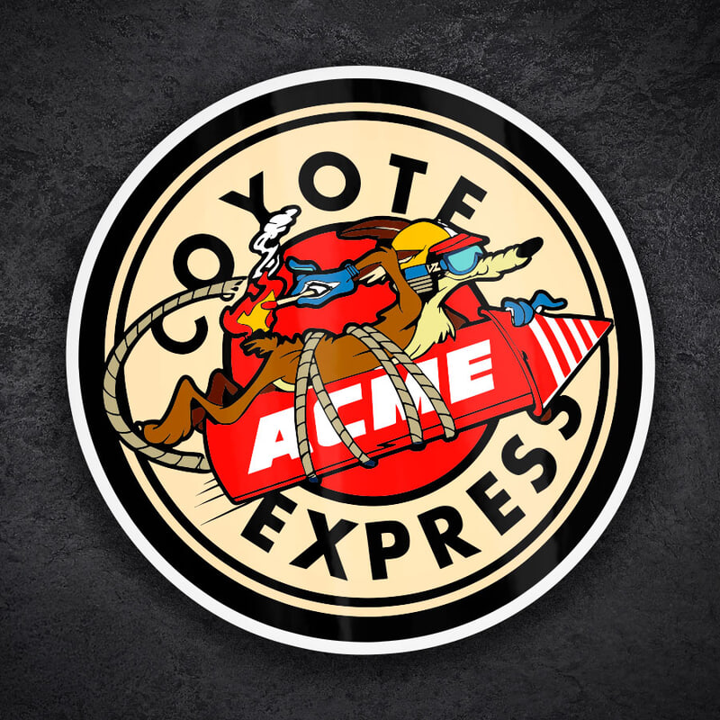 Aufkleber: Coyote Express ACME Rakete