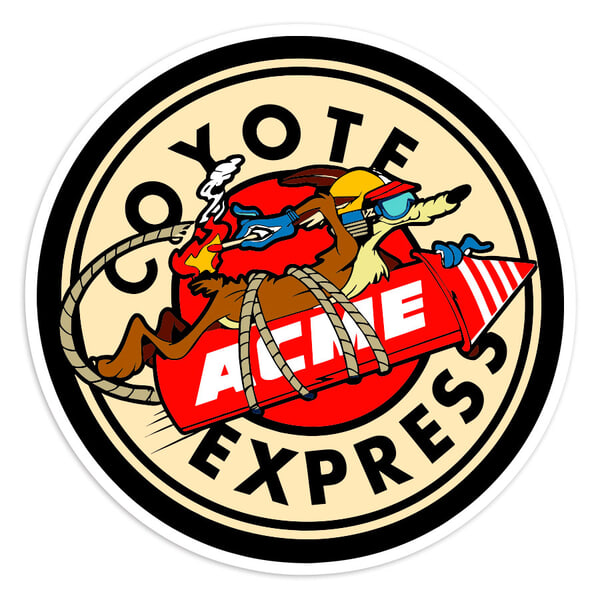 Aufkleber: Coyote Express ACME Rakete