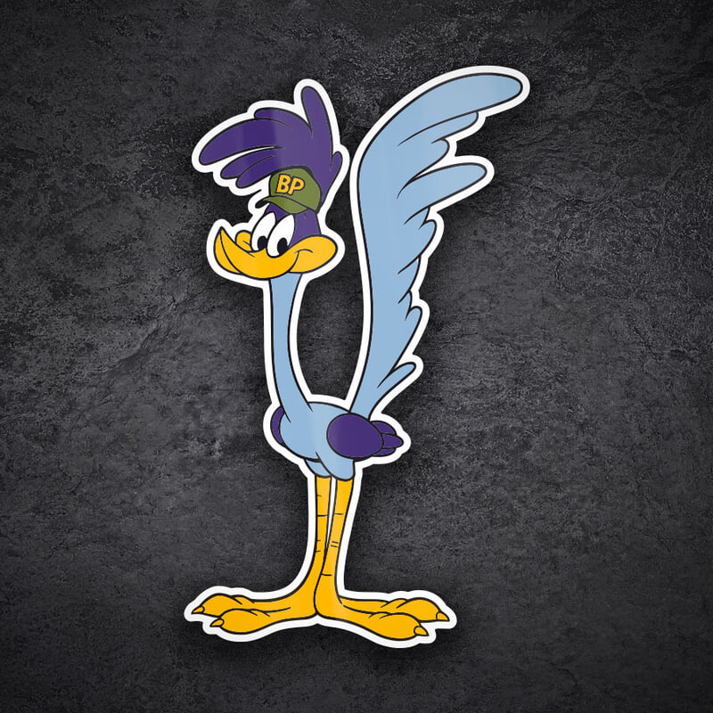 Aufkleber: Road Runner BP Mütze